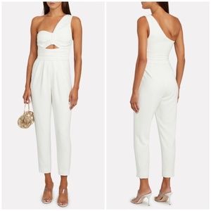 A.L.C athena one shoulder cut out crepe jumpsuit